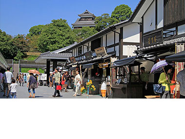 คุมาโมโตะตลาดโบราณซากุระโนะบาบะโจะไซเอ็ง